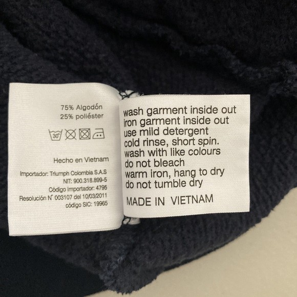 Triumph Motorcycles UK Full Zip Ladies SMALL Blue Fleece Logo Track Jacket - Picture 6 of 12